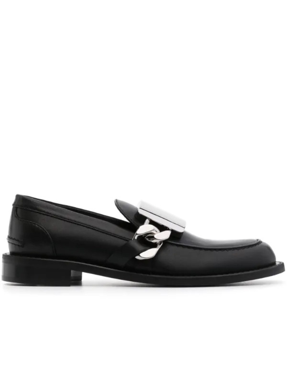 JW Anderson Logo-Engraved Leather Loafers in Black, Size 41 NEW in Box + DustBag